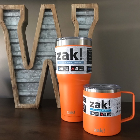 ❄️ZAK!🔥30oz.🍊Orange🧡S-S Insulated Tumbler🧡NWT - Picture 2 of 8